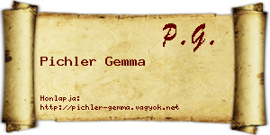 Pichler Gemma névjegykártya